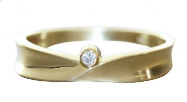 Ring Gold 585 Diamantring Solitärring Diamant RW 55 Damen