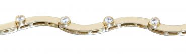 Armband Gold 585 mit Zirkonias 14 Karat elegante Damen Armkette 10 gr.