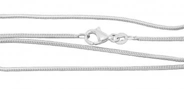 Schlangenkette Silber 925 massiv geschmeidige 40 cm Silberkette 1,6 mm Karabiner