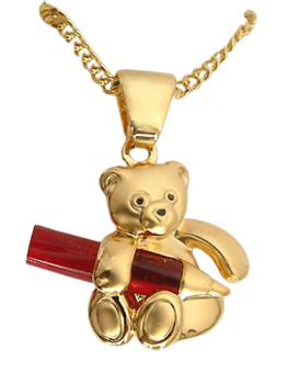 Anhänger und Goldkette pl Panzerkette Schmuckset Teddybär Anhänger Gold PL