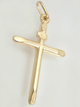 Schlichtes Goldkreuz 585 Anhänger Kreuz 14kt Gold Goldanhänger Kreuzanhänger