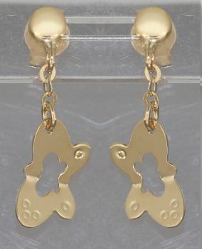 Schmetterling Ohrstecker Gold 585 - Ohrhänger - Ohrringe 14 kt Goldohrstecker