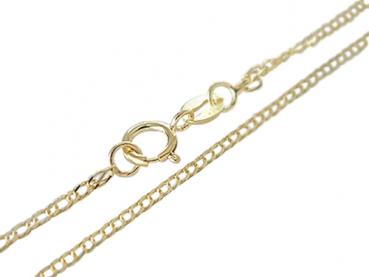 Feine Goldkette 585 geschliffen 45 cm zarte massive Halskette Gold 14 Kt.