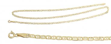 Kette Gold 585 Stegpanzerkette 14 Kt. Halskette flache Goldkette 50 / 60 cm