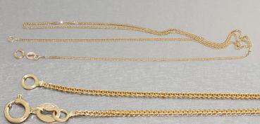 45 / 50 cm feine Goldkette 585 Gelbgold Zopfkette Halskette Gold 14 Kt. Kette