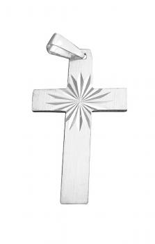 Kreuz - Anhänger Silber 925 - geschliffenes Kreuz - Silberkreuz - Silberanhänger