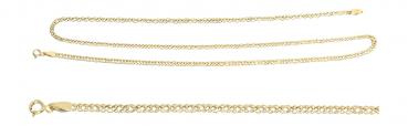 Kette Gold 585 diamantgeschliffen elegante Goldkette 14 Kt Halskette 45 50 cm