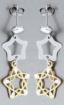 Ohrstecker Sterne Silber 925 Gold Ohrhänger Ohrringe Ohrschmuck Weihnachten