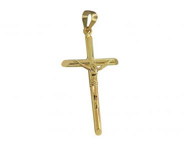 Goldkreuz 585 mit Korpus Anhänger Kreuz Gold 14 kt Goldanhänger zur Kommunion