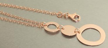 Top Design Kette und Anhänger Silber 925 Rotgold Silberkette Rosegold vergoldet