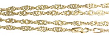 50 cm Singapurkette Gold 585 - Halskette gedrehte Goldkette 14 Kt - Collier