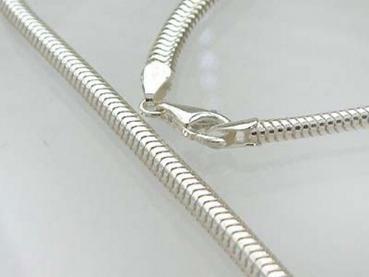 Massives Collier Halsreif Silber 925 Karabiner 27g breite Silberkette 42 cm