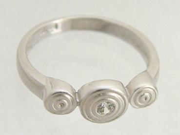 Ring Silber 925 mit Kelten Spirale - Design von Lencia - Silberring mit Zirkonia