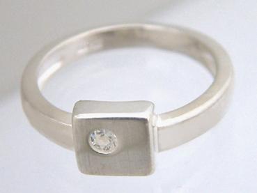 Zeitloser Silberring 925 - mit Zirkonia - Superdesign - Silber 925 massiver Ring