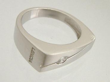 Massiver Ring Silber 925 - Designerring mit Zirkonia - Solitärring - Silberring