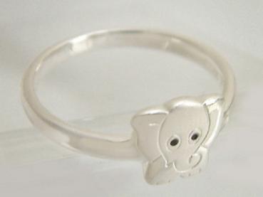 Süßer Elefant - reizender Silberring 925 Glücksbringer - Ring Silber