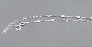 Trendy Fußkettchen Silber 925 - Kugelkette - Fußkette Sterlingsilber Silberkette