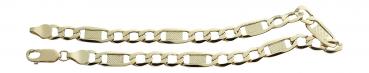 Armband Gold 585 Panzerarmband 21 cm Armband Gold Armkette Karabiner 4,6 gr