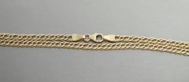 45 cm breite Goldkette 333 funkelnd geschliffen Halskette Kette Gold m Karabiner