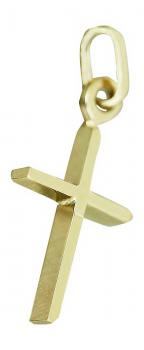 Kreuz Gelbgold 333 Anhänger kleines massives Goldkreuz zur Taufe Goldanhänger 8 Kt.