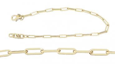 Armband Gold 585 Armkette variabel von 19,5 bis 20,5 cm Karabiner 14 Kt