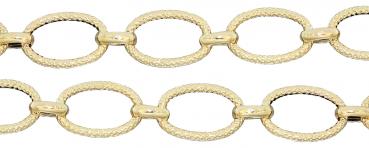 Armband Gold 585 Armkette ovale Glieder Karabiner Damen 20 od. 24 cm