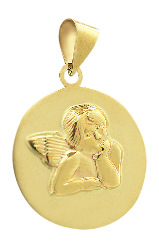 Hobra Shop - Anhänger Schutzengel Gold Taufe Goldengel Goldanhänger - - Engel - 585 Kommunion