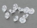 10 Stk. Cubic Zirkonias 6 mm Durchmesser weiß Brillantschliff Zirkonia 14, 5 ct.